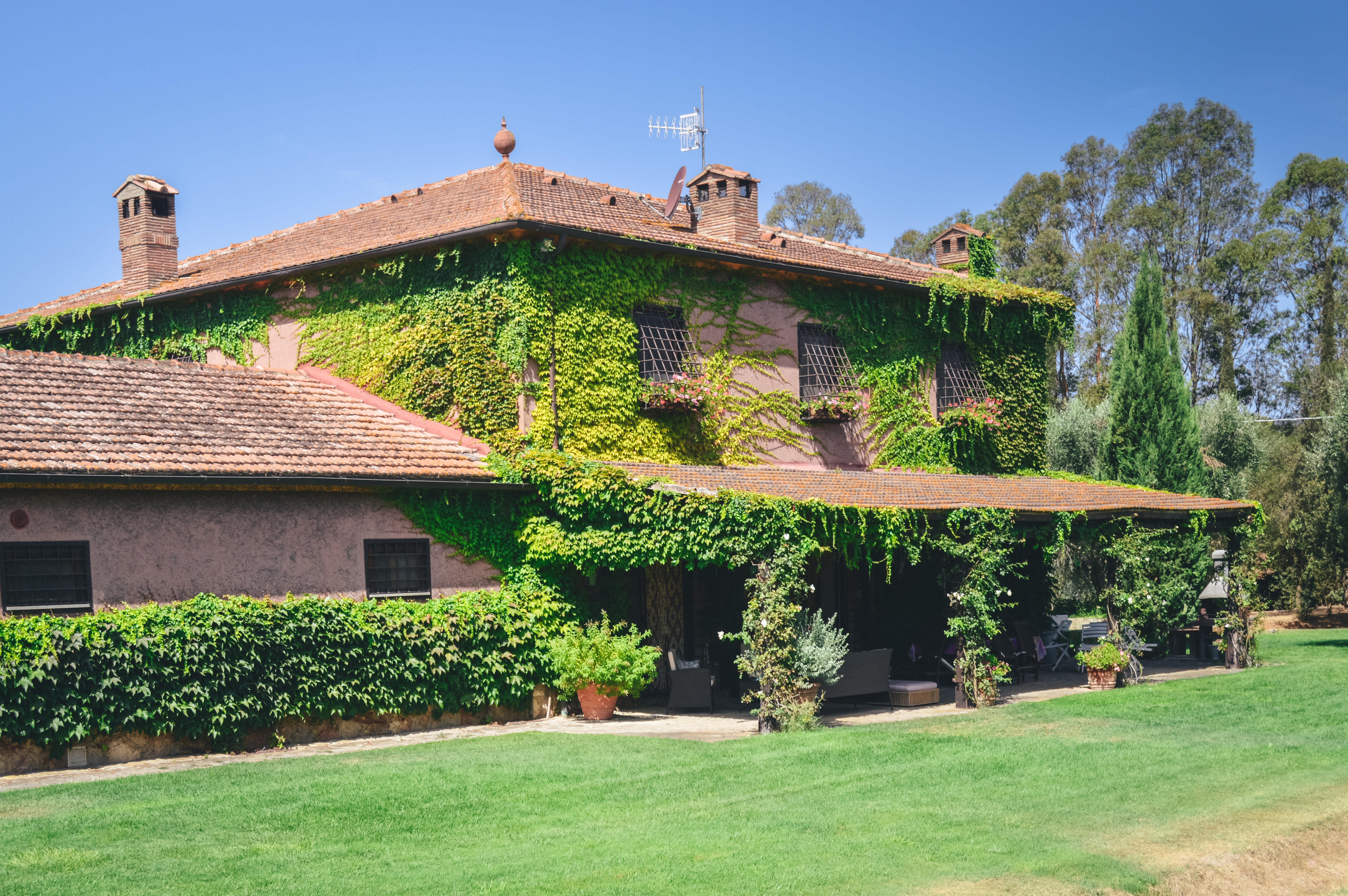 Casale di Podere Sant'Antonio circondato dal verde
